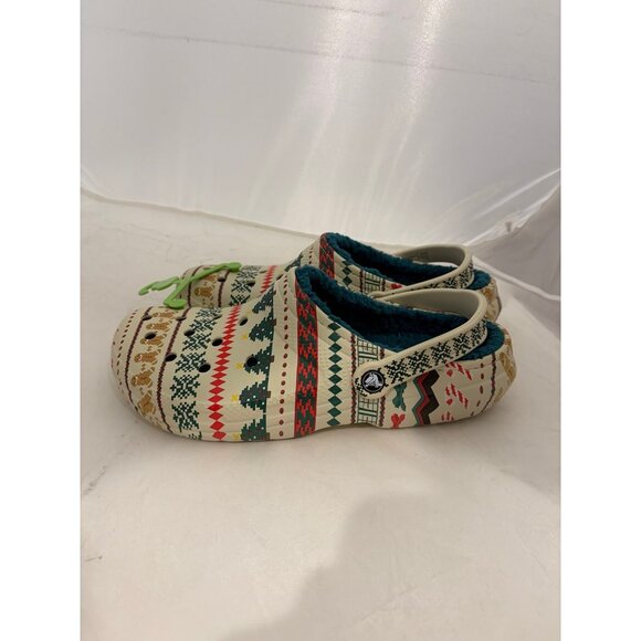 Crocs Christmas shoes sandals with fur NWT sz 11 212050-2Y2 brand new main image 5